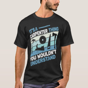 Camiseta Carpintero de leña para hombres Carpenter retro Ca