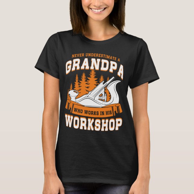Camiseta Carpintero de madera Carpintero de madera Abuelo (Anverso)