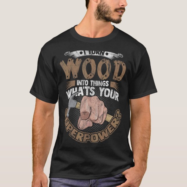 Camiseta Carpintero De Madera Para Hombres Carpintero De Ma (Anverso)