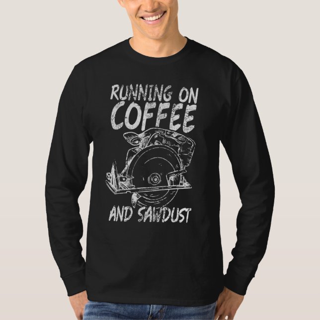 Camiseta Carpintero de obreros de madera de aserrín en curs (Anverso)