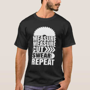 Camiseta Carpintero de repetición de corte de corte de medi