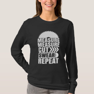 Camiseta Carpintero de repetición de corte de corte de medi