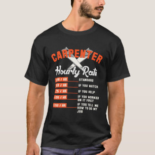 Camiseta Carpintero de tasas de mano de obra Gif por hora C
