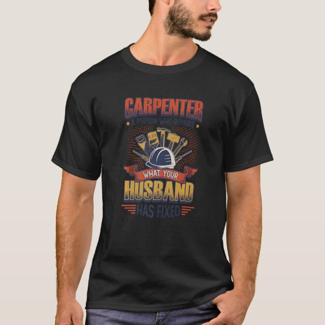 Camiseta Carpintero divertido de madera Premium_2 (Anverso)