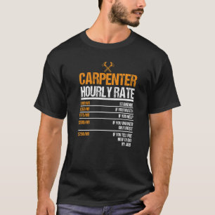 Camiseta Carpintero Hourrate Woodwork Para Carpinteros