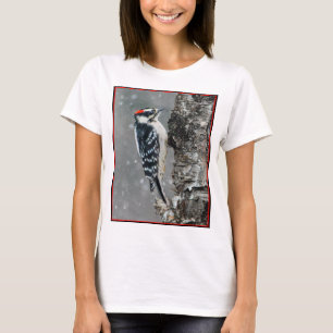 Camiseta Carpintero lechoso en nieve - Fotografía original