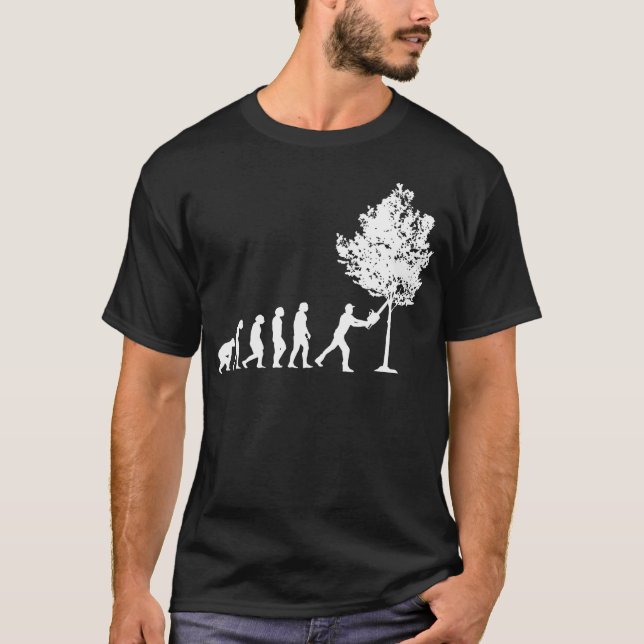 Camiseta Carpintero Leñador Evolución Carpintería (Anverso)