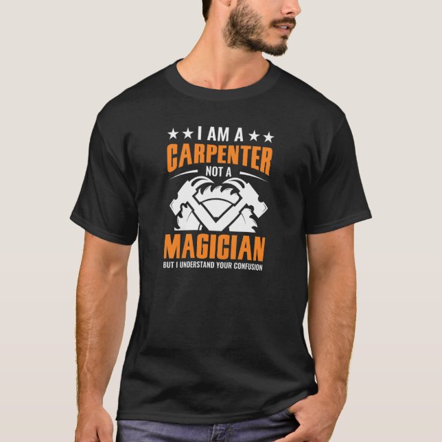 Camiseta Carpintero mujer Soy carpintero, no mago (Anverso)