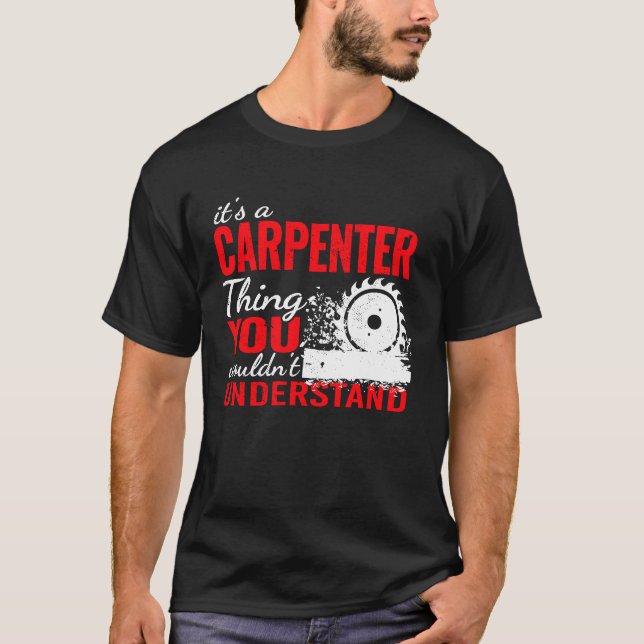 Camiseta carpintero para hombres Carpenter vintage de (Anverso)