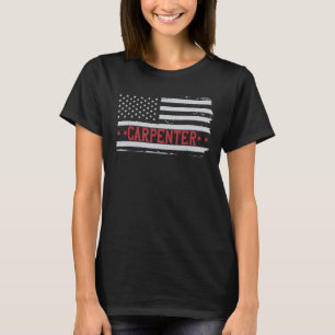 Camiseta Carpintero Patriótico Bandera USA Cabinetmaker Woo