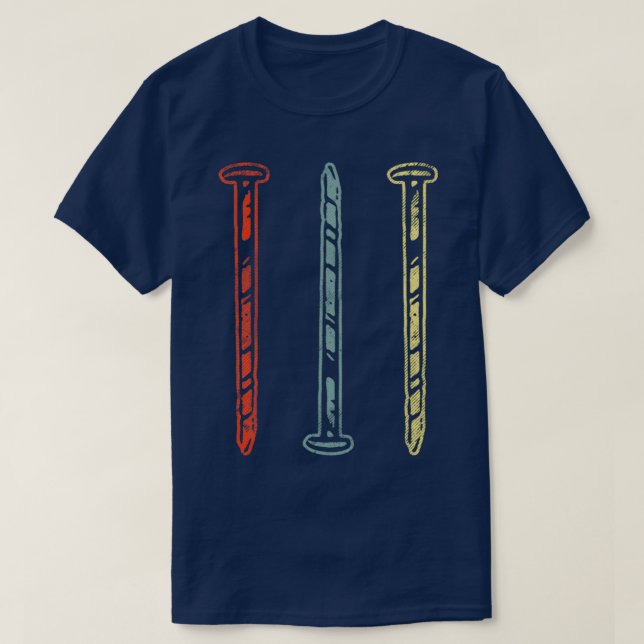 Camiseta Carpintero retro de uñas (Diseño del anverso)