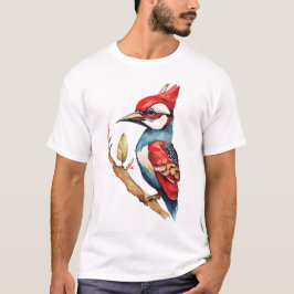 Camiseta Carpintero rojo y azul