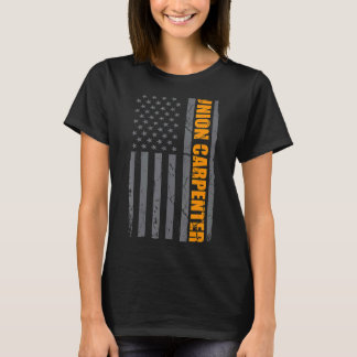 Camiseta Carpintero sindicalizado bandera estadounidense Dí