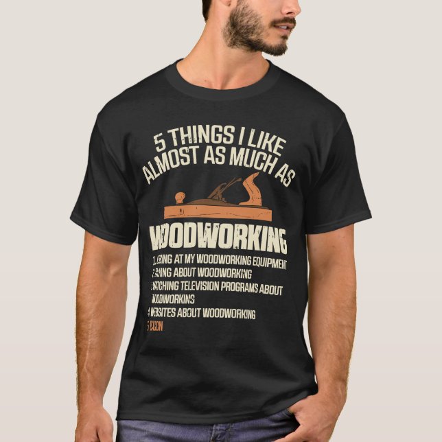Camiseta Carpintero Vintage Retro Woodwork (Anverso)