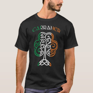 Camiseta CARRAHER Nombre irlandés Shamrock Ireland Flag Fam