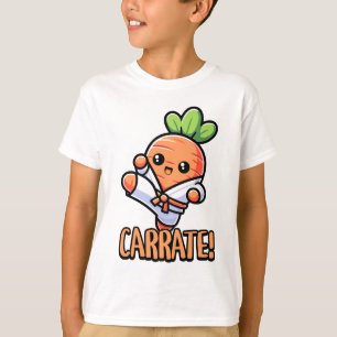 Camiseta ¡Carrate! Personalizado de Cute Karate Carrot Pun