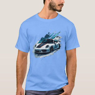 Camiseta Carrera 4S Porsche 911 blanco