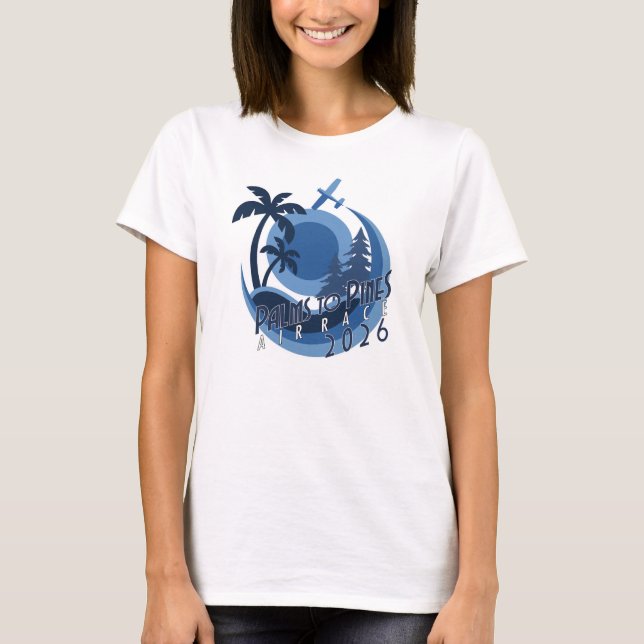 Camiseta Carrera Aérea Palms To Pines 2026 (Anverso)
