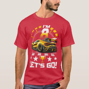 Camiseta Carrera de 8 años Octavo cumpleaños fiesta de Carr