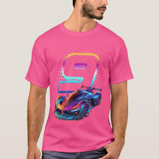 Camiseta Carrera de 9 años 9 cumpleaños Carrera de Carreras