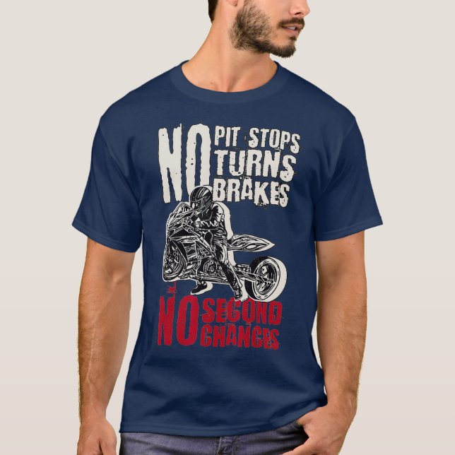 Camiseta Carrera de arrastre de motocicleta Sin paro de poz (Anverso)