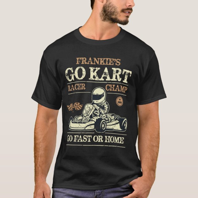 Camiseta Carrera de autodeportes de la Carreras Go Kart per (Anverso)