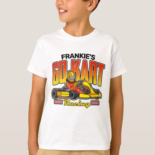 Camiseta Carrera de autodeportes de la Carreras Go Kart per (Anverso)
