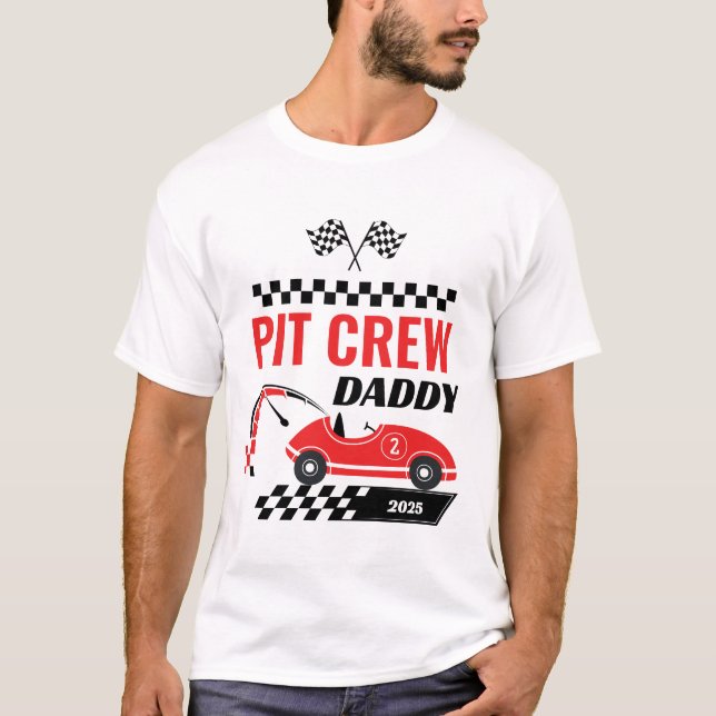 Camiseta Carrera de autos de carrera papi de cumpleaños coi (Anverso)