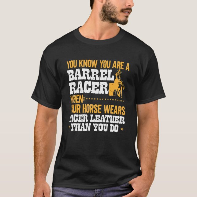 Camiseta Carrera de Barriles de Caballo Sabes que eres una  (Anverso)