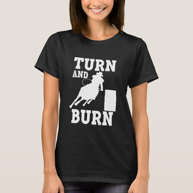 Camiseta Carrera de barriles de giro y quema (Anverso)