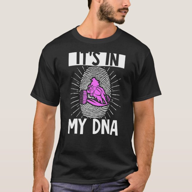Camiseta Carrera De Barriles Está En Mi Adn Cabalgata (Anverso)