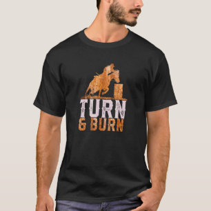 Camiseta Carrera de Barriles Estampa Óxido Caballo Rodeo Va