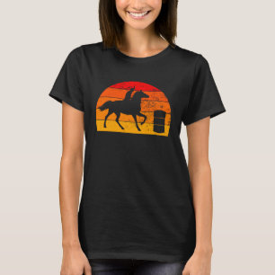 Camiseta Carrera de barriles jinete de caballo montando rod