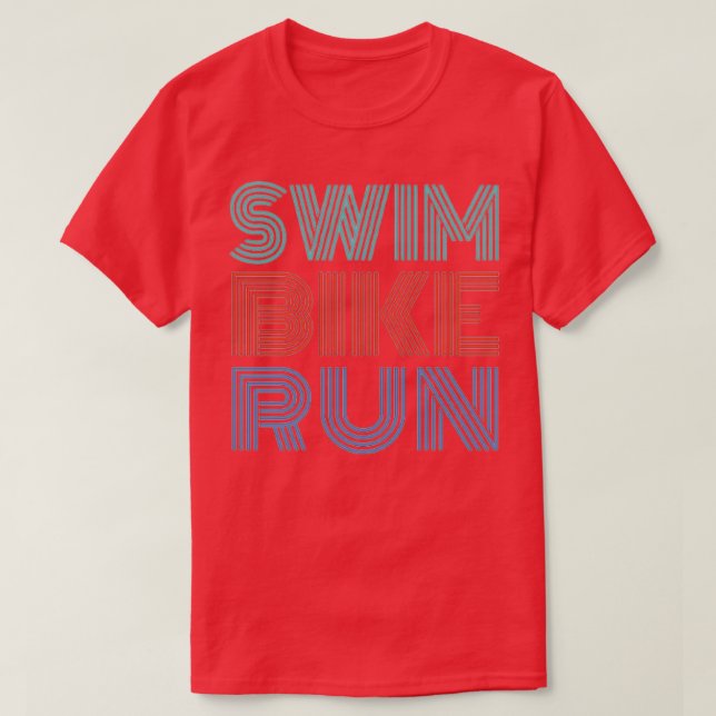 Camiseta Carrera De Bicicleta De Natación 36 (Diseño del anverso)