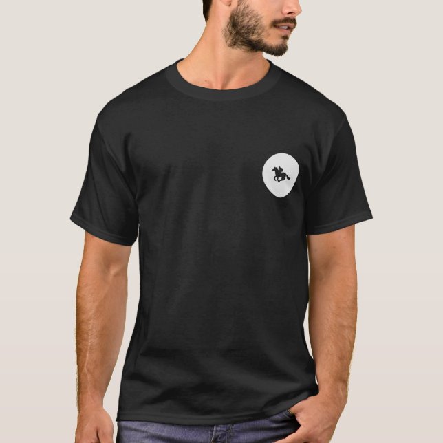 Camiseta Carrera de caballos, Apagado-Pista que apuesta, (Anverso)
