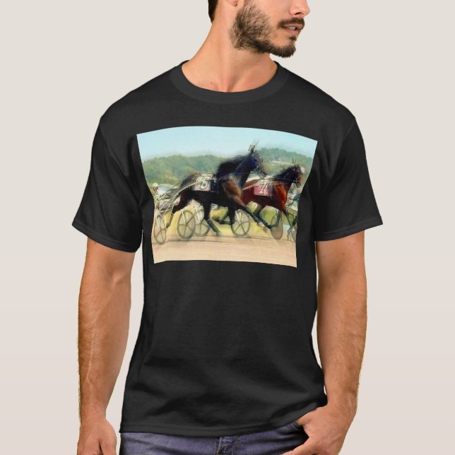Camiseta carrera de caballos del poder el trotar (Anverso)
