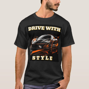 Camiseta Carrera de coches de competición con estilo gráfic