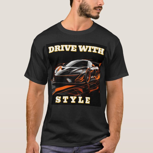 Camiseta Carrera de coches de competición con estilo gráfic (Anverso)