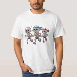 Camiseta “Carrera de Esqueleto de Dibujos Animados en 3D •