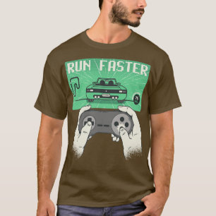 Camiseta Carrera de juegos correr más rápido retro