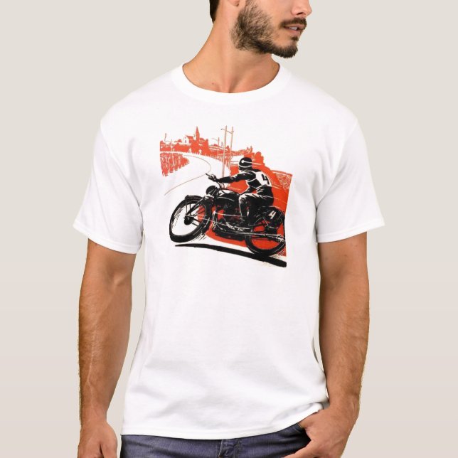 Camiseta Carrera de motocicleta de Vintage (Anverso)