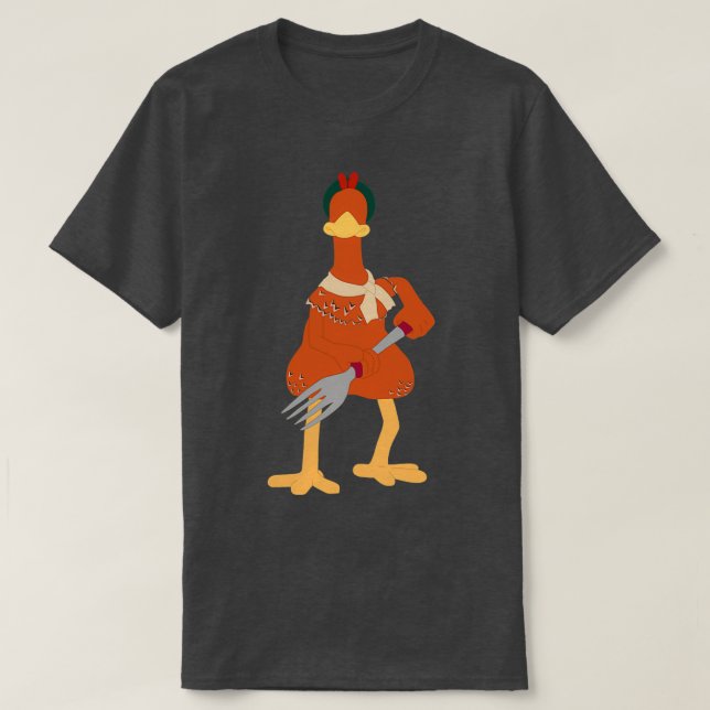 Camiseta Carrera de pollo (Diseño del anverso)