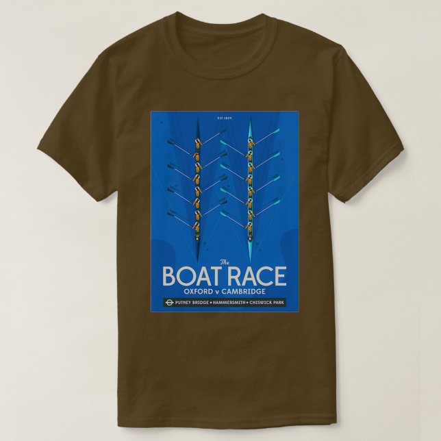 Camiseta carrera en barco de cambridge de oxford 2 (Diseño del anverso)