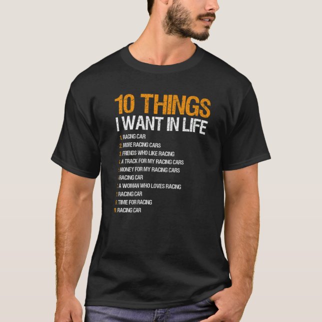 Camiseta Carreras 10 Cosas Que Quiero En La Vida Para El Pa (Anverso)