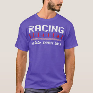 Camiseta Carreras a través de Snowy Lanes Navidades diverti