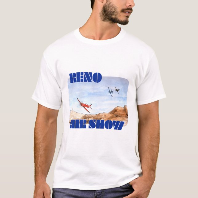 Camiseta Carreras Aérea, Carreras Del Cielo En Reno, Nevada (Anverso)