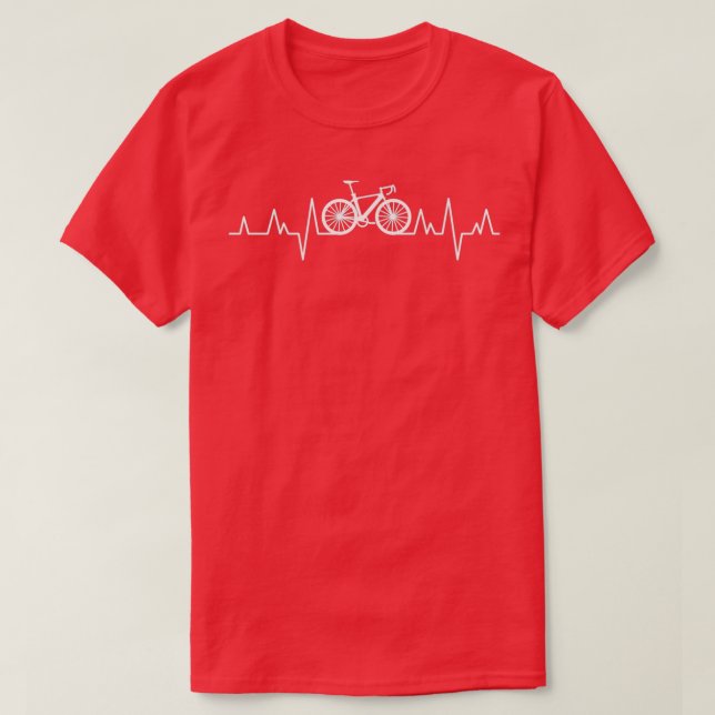 Camiseta Carreras Bicicleta Heartbeat ECG Electrocardiogram (Diseño del anverso)