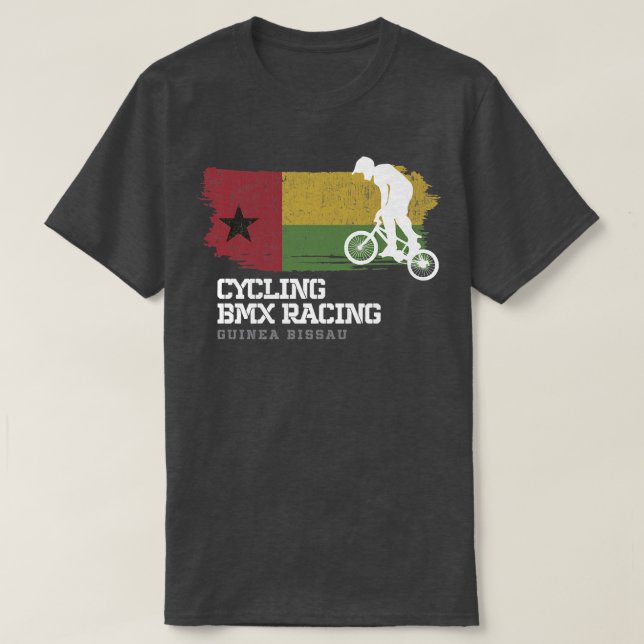 Camiseta Carreras BMX Bike Guinea Bissau Bandera Ciclismo B (Diseño del anverso)