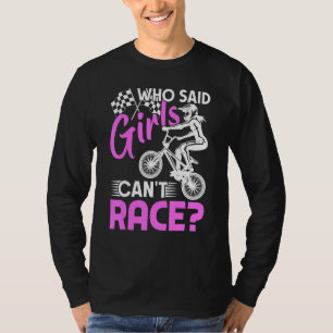 Camiseta Carreras Bmx En Bicicleta Sucia Para Chicas