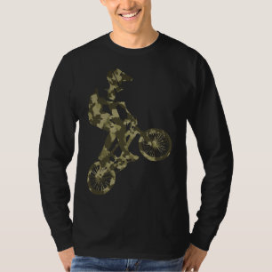 Camiseta Carreras BMX Extreme deportes Bicicleta Camuflaje 